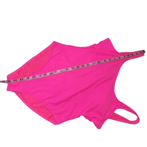 No Boundaries Pink One-Piece Swimsuit Women’s Large (11–13) Open Back Stretch Sw - Picture 9 of 9